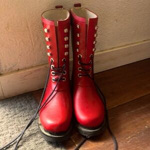 Ilse Jacobsen Hornback European size 39 red rubber lined boots great condition